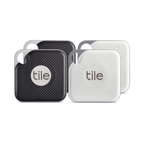 Tile Pro - Wireless Security Tag - Black+White Combo 4-pack | Tani