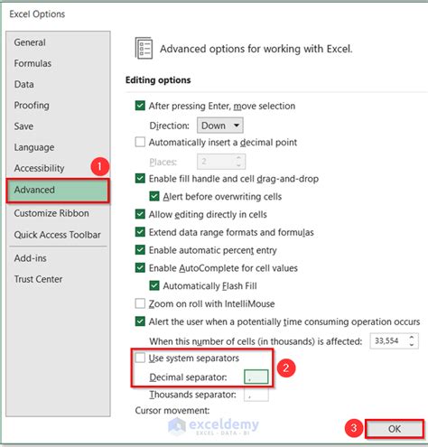 How to Change the Decimal Separator in Excel -7 Methods