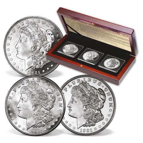 1921 Morgan Silver Dollar Mint Mark Set | American Mint