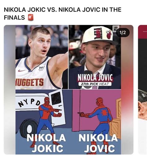 Nikola Jokic vs Nikola Jovic in the finals - Meme by OVERKILL_BA ...