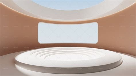 Round Room With A Platform - Graphics | Motion Array