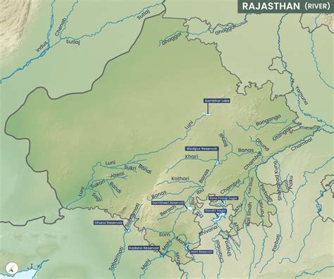 Rajasthan River Map - UPSC