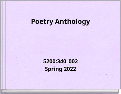 "Poetry Anthology" - Free stories online. Create books for kids ...