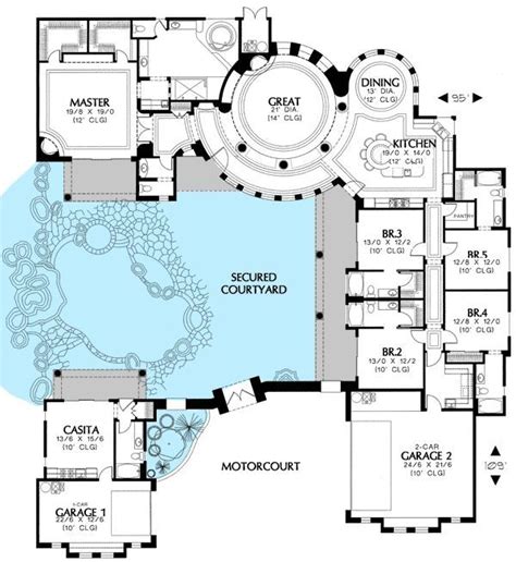 Plan W16313MD: Southwest, Mediterranean, Spanish House Plans & Home Designs by judy | Interior ...