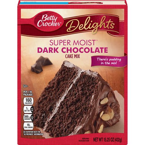 Betty Crocker Super Moist Dark Chocolate Cake Mix, 15.25 oz - Walmart.com - Walmart.com