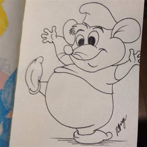 Gus Gus Drawing from Cinderella