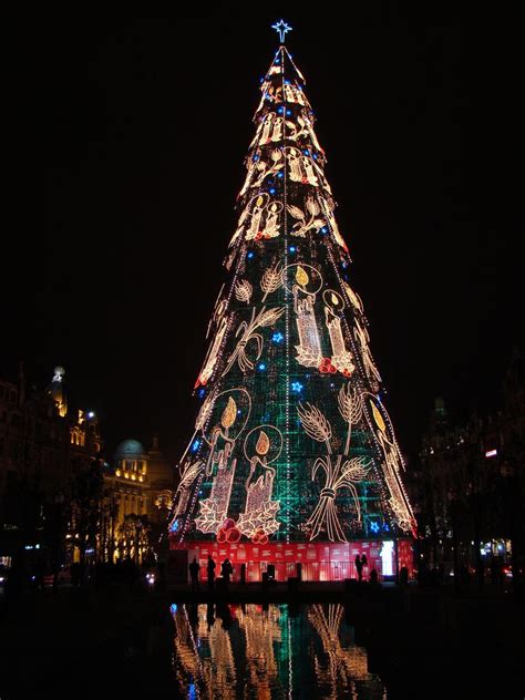 Christmas tree Porto, Portugal | Christmas tree lighting, Christmas ...