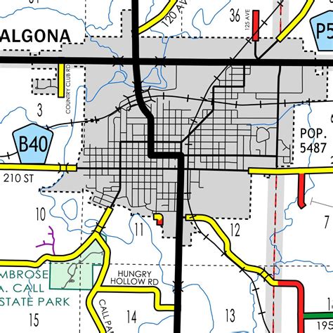 Kossuth County, Iowa Map by Iowa Department of Transportation | Avenza Maps