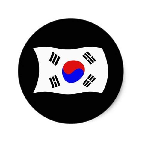 South Korea Flag Sticker | Zazzle.com | South korea flag, South korea, Korea