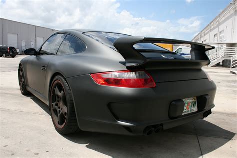 Coral Gables Porsche 911 GT3 Matte Black Car Wrap by 3M CERTIFIED Car ...