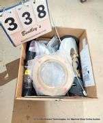 BOX: INSULATION TAPE, GASKETS, METAL TABLE WHEELS, MISC METAL ITEMS ...