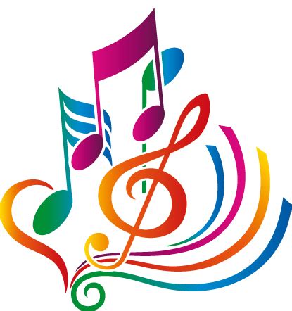 Colourful Musical Notes Vinyl Sticker - TenStickers