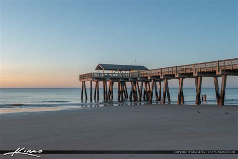 Tybee Beach Pier Sunrise Tybee Island Georgia | Royal Stock Photo