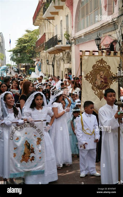 Catholic procession dedicated to Virgin Mary on the Immaculate ...