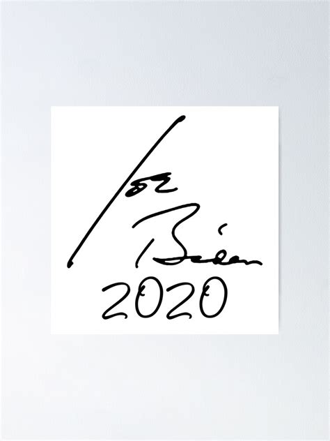 "Joe BIden Signature" Poster for Sale by popdesigner | Redbubble