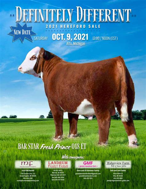 Definitely Different Hereford Sale by American Hereford Association and ...