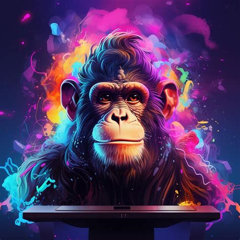 Premium AI Image | Whimsical Monkey Cartoon art