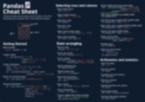 SOLUTION: Python cheatsheet guide python basics pandas cheat sheet numpy cheat sheet 11 pages ...