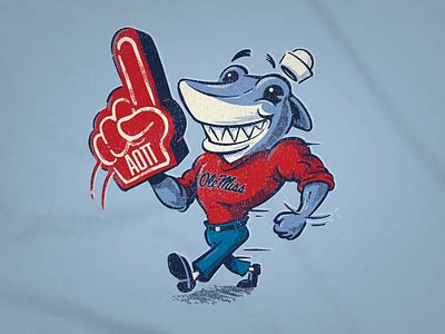 Ole Miss Landshark Mascot by Dino Henderson on Dribbble