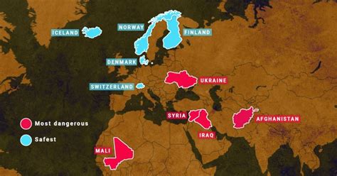 Map reveals most dangerous places in the world to visit in 2023 | World ...