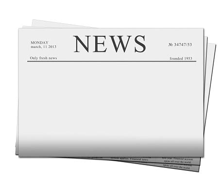 Blank Newspaper Headline Template Stock Photo - Download Image Now - iStock