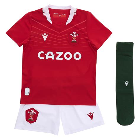 Buy Macron Unisex Kids Welsh Rugby 2021/22 Baby Home Replica Kit welsh ...