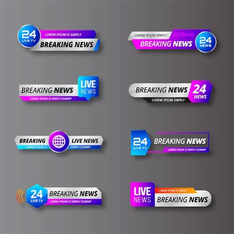 Breaking news banners design | Free Vector