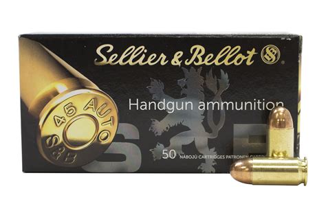 Sellier And Bellot 45 ACP 230 gr FMJ Police Trade Ammunition 50/Box ...