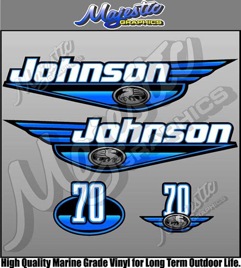 JOHNSON - 70hp - BLUE - OUTBOARD DECALS