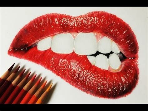 Lips With Dripping Lipstick Drawing : How To Draw A Female Mouth With ...