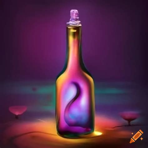 Mystery spirit bottle on Craiyon