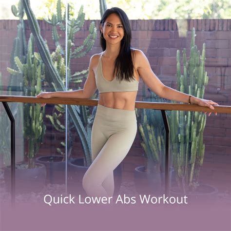 Quick Lower Abs Workout - Rachael Attard