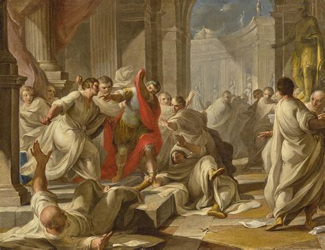 The Assassination of Julius Caesar Painting by Mariano Rossi - Fine Art ...