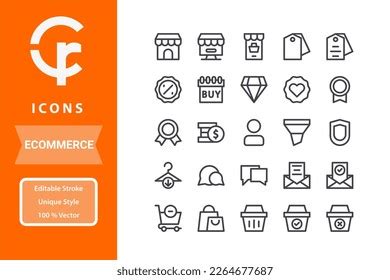Ecommerce Icon Black White Colour Stock Vector (Royalty Free) 2264677687 | Shutterstock