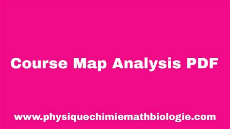 Course Map Analysis PDF