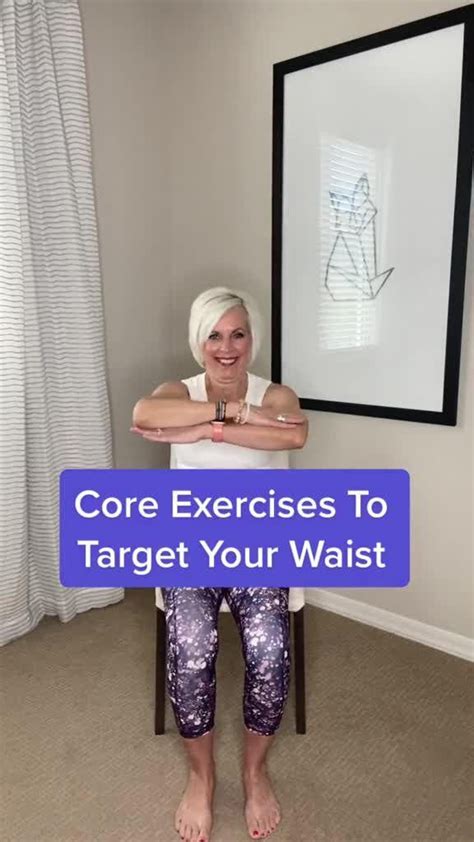 Core Exercises [Video] | Exercise, Core workout, Chair exercises