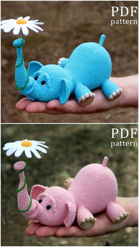 Elephant Crochet Patterns You'll Love - The WHOot Crochet Elephant Pattern Free, Amigurumi ...