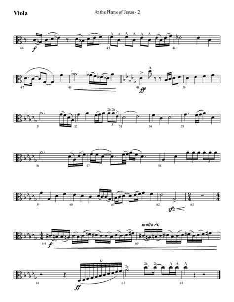 At The Name Of Jesus (Choral Anthem SATB) Viola Sheet Music PDF ...