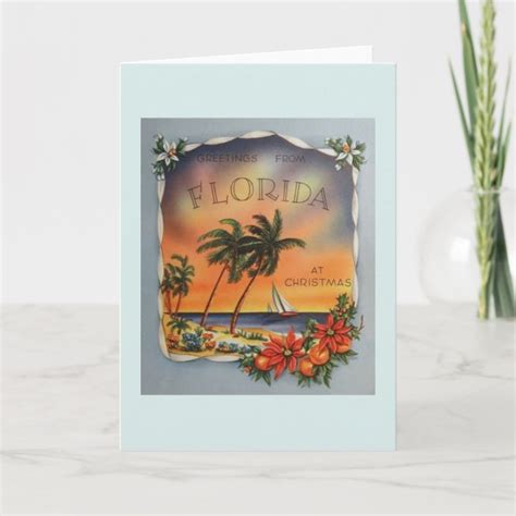 Vintage Greetings From Florida Christmas Card | Zazzle.com