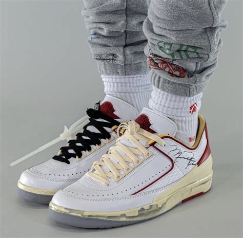 Off-White x Air Jordan 2 Low White Red DJ4375-106 Release Date - SBD