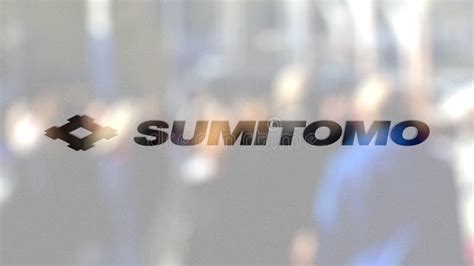 Sumitomo Corporation Logo on the Screen in a Meeting Room. Editorial 3D ...