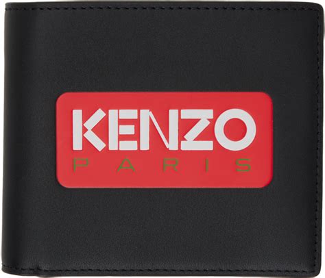 Kenzo: Black Kenzo Paris Bifold Wallet | SSENSE