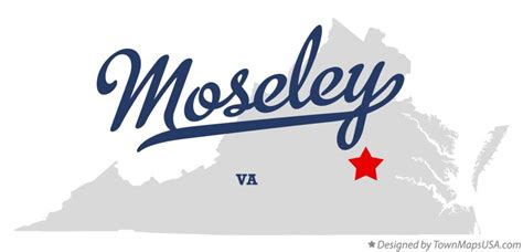 Map of Moseley, VA, Virginia