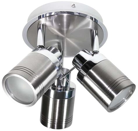 Powermaster Bathroom GU10 Ceiling Light Fitting in chrome S6843 - K Lighting Supplies