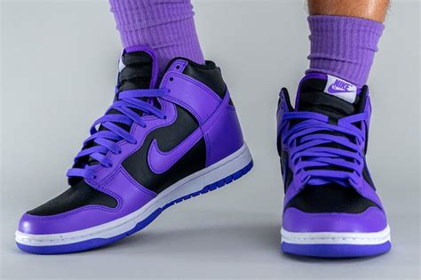 On-Foot Look Nike Dunk High "Purple/Black" | Hypebeast