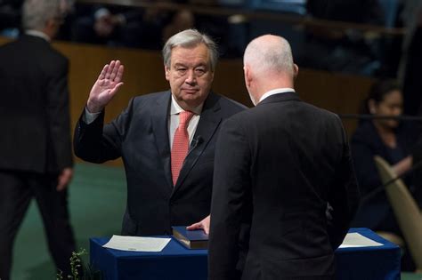 Antonio Guterres sworn in as UN chief, pledges change