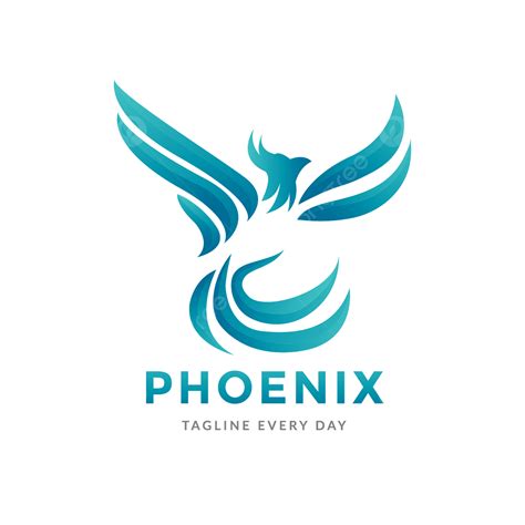 Blue Abstract Phoenix Logo Design Template Download on Pngtree