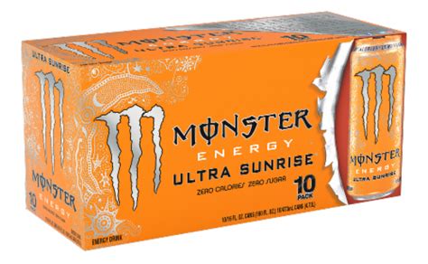 Monster Ultra Sunrise Energy Drink, 10 cans / 16 fl oz - Kroger