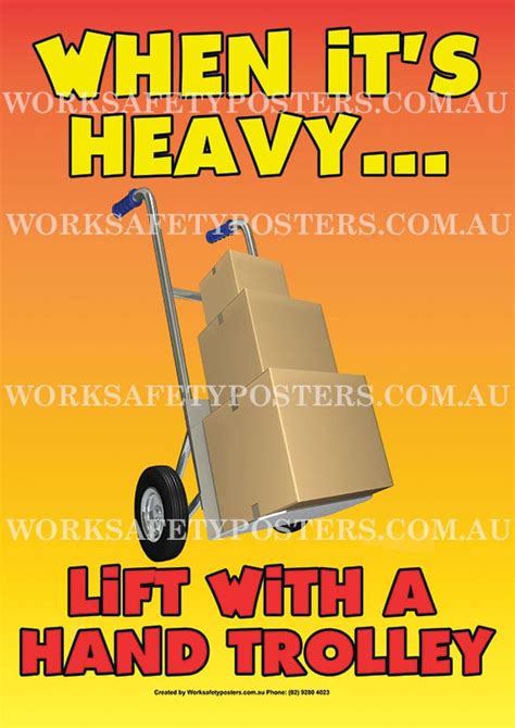 Safe Heavy Lifting Safety Poster - Safety Posters Australia