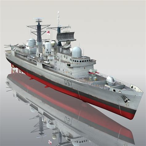 hms edinburgh d97 type 3d model